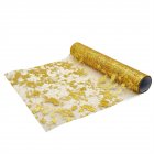1 Roll Table Runner Reusable Cuttable Metallic Decorations Glitter Foil Runners For Wedding Christmas Thanksgiving Anniversary Birthday Party deep gold