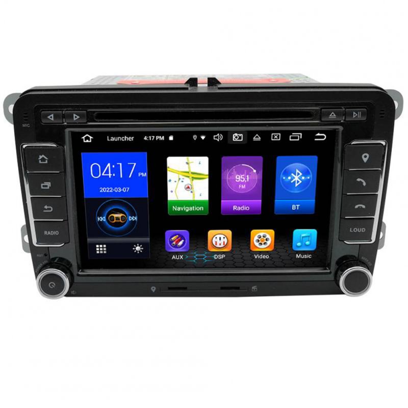 1 Set Car Radio 7-inch Universal Navigation Smart Bluetooth-compatible Multimedia Reversing Video Compatible For Magotan black