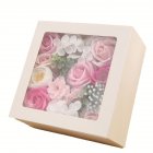 1 Set Creative Soap  Flower Safe Non-irritating Non-toxic Dissolves Quickly Romantic Holiday Gift Box For Lover Mother Friend KS-2