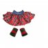 1 Set Doll  Clothes Fashion Christmas Elf Series Nightgown Pettiskirt Suit  without Dolls  Vest skirt   green and red shoes