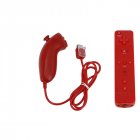 1 Set For WII Left and Right Handle Without Silicone No Hand Rope red
