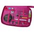 1 Set Leather Sewing  Kit 24 color Thread Portable Home Diy Sewing Tools Set Pink