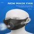 1 Set Mask Fan Clip Mini Smart Anti haze Fan Breathing Valve Children Mask Fan Silver gray 71 4 33 5 18 5mm
