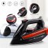 1 Set Of 110v High power Household Electric  Iron Portable Steam Iron Ceramic Soleplate us Plug  Black red