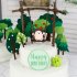 1 Set Of Felt Cake  Flag Cake Inserts Topper Green Forest Series Birthday Cake Decoration CP 410 3pcs