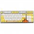 1 Set Of Keyboard Keycaps 129 key Pbt Printing Sublimation Mechanical Keyboard Keycap yellow