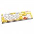 1 Set Of Keyboard Keycaps 129 key Pbt Printing Sublimation Mechanical Keyboard Keycap yellow