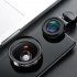 1 Set Of Lens Metal Material Mobile Phone Lens 0 45 Wide Angle Macro 2 In 1 Set External SLR Camera Tools black