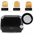 1 Set Of Smart Led Display Toasters 2 Slice Breakfast Toasters With Extra Wide Slot  uk Plug  black