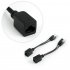 1 Set Poe Converter Poe Power Supply Cable Ethernet Adapter Poe Splitter Rj45 Injector Power Supply Module For Ip Cameras black