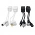 1 Set Poe Converter Poe Power Supply Cable Ethernet Adapter Poe Splitter Rj45 Injector Power Supply Module For Ip Cameras black