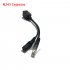 1 Set Poe Converter Poe Power Supply Cable Ethernet Adapter Poe Splitter Rj45 Injector Power Supply Module For Ip Cameras black