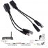 1 Set Poe Converter Poe Power Supply Cable Ethernet Adapter Poe Splitter Rj45 Injector Power Supply Module For Ip Cameras black