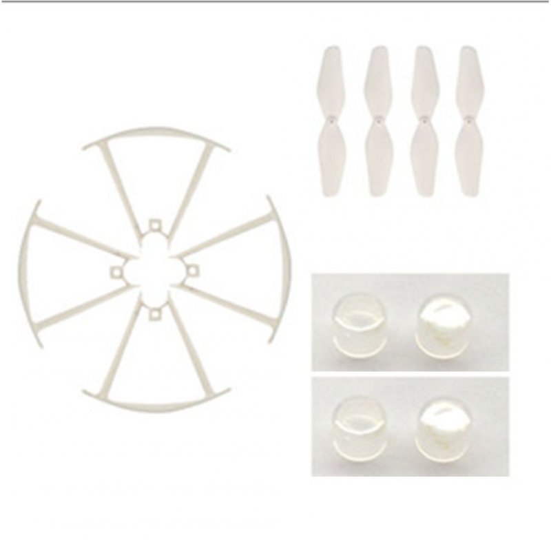 1 Set (Propeller + Protective Frame + Lampshade) Spare Parts for SYMA X22/X22W/X21/X21W RC Drone White