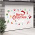 1 Set Pvc Wall Stickers Creative Merry Christmas Santa Claus Decoration For Garage Door Wall X008 large
