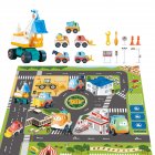 1 Set Urban  Traffic  Road  Scene  Map  Crawling  Mat Diy Disassembly Engineering Vehicle Toy Set For Kids City carpet
