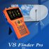 1 Set V8 Finder Pro Dvb s2 T2 C Ahd Atsc H 264 h 265 10 Bit 4 3 inch Hd Tft Lcd Screen Satellite Finder Meter EU Plug