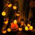 1 String Pumpkin  Lamp  String For Halloween Thanksgiving Decoration Light Strip Flat pumpkin 1 5m 10 lights always on