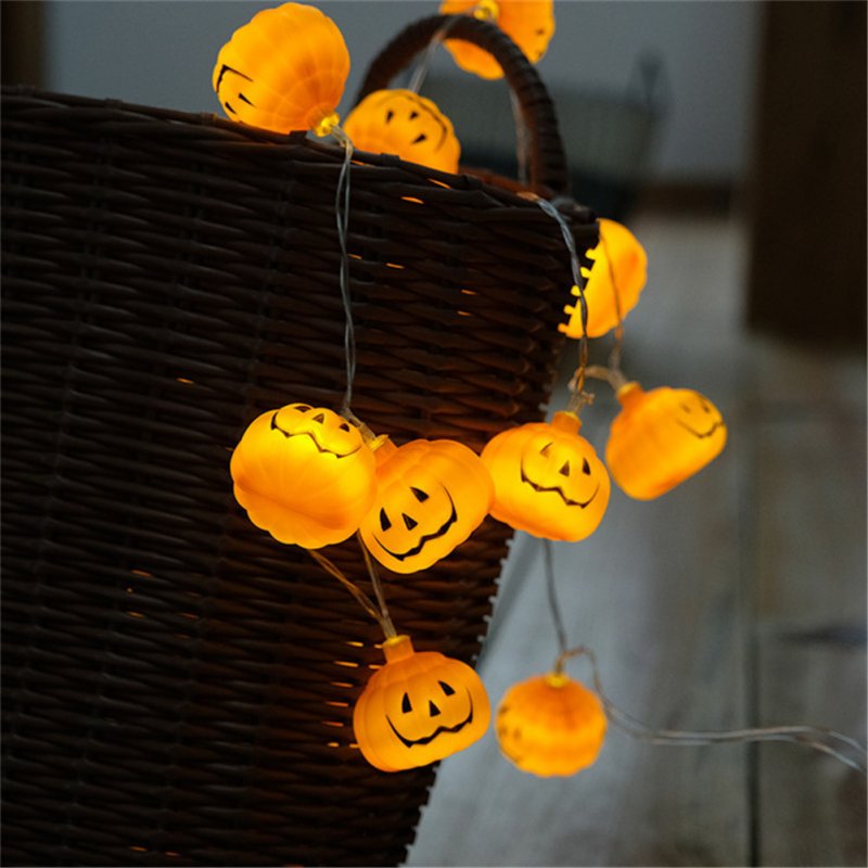 1 String Pumpkin  Lamp  String For Halloween Thanksgiving Decoration Light Strip New pumpkin_1.5m 10 lights-always on