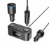 1 To 6 Car Charger Adapter 2 Type C 2 USB A 2 Lighter Sockets Ports PD QC Fast Car Charger For Laptops Smartphones Power Bank black