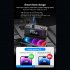 1 To 6 Car Charger Adapter 2 Type C 2 USB A 2 Lighter Sockets Ports PD QC Fast Car Charger For Laptops Smartphones Power Bank black