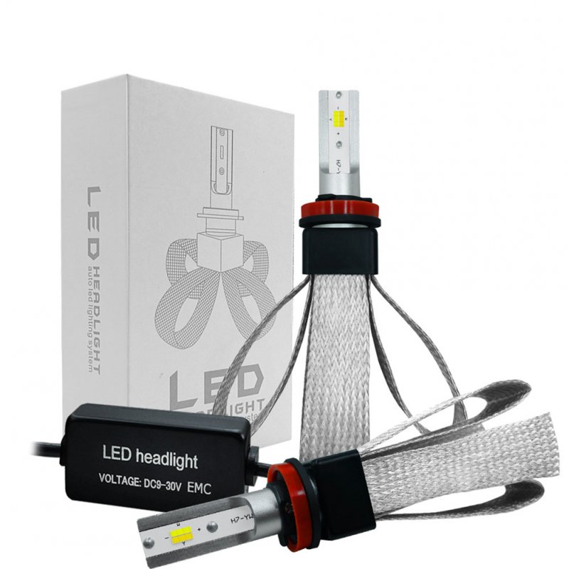 1 pair H8/H9/H11 T9 LED Headlight Kit 3 Colors Changing Bulb 60W Quick Start Car Light Lamp H8/H9/H11