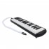 1 set 32 Key Piano Style Melodica With Box Organ Accordion Mouth Piece Blow Key Board black