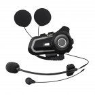 1 set Motorcycle Helmet Bluetooth-compatible Headset S2 Double Intercom Headphones Hands-free gray