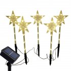 1-to-5 Outdoor Led Solar Lamps 5-pointed Star Shape 8 Modes Lawn Light