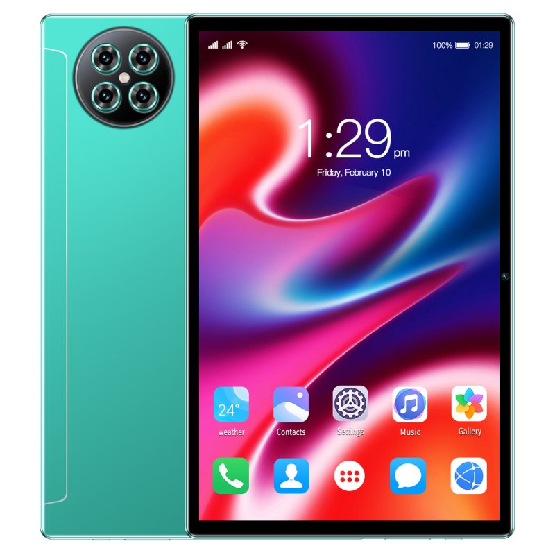 10.1 Inch X90 4G Android Tablet MTK6755 8-core 4GB RAM 64GB ROM Green US Plug
