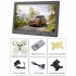 10 1  Lcd HD Monitor Color Screen 2 Channel Video Input Security Display with Speaker bnc avi vga US Plug
