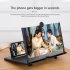 10 12 14 16 18 Inch Mobile Phone Screen Amplifier Pull out 3d Magnifying Glass Stand Magnifier Enlarged Screen Bracket black 10 inch pull ultra clear