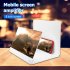 10 12 inch Mobile Phone 3D Screen Video Magnifier Bracket Folding Enlarged Desktop Smartphone Movie HD Amplifying Projector Stand white 10 inches