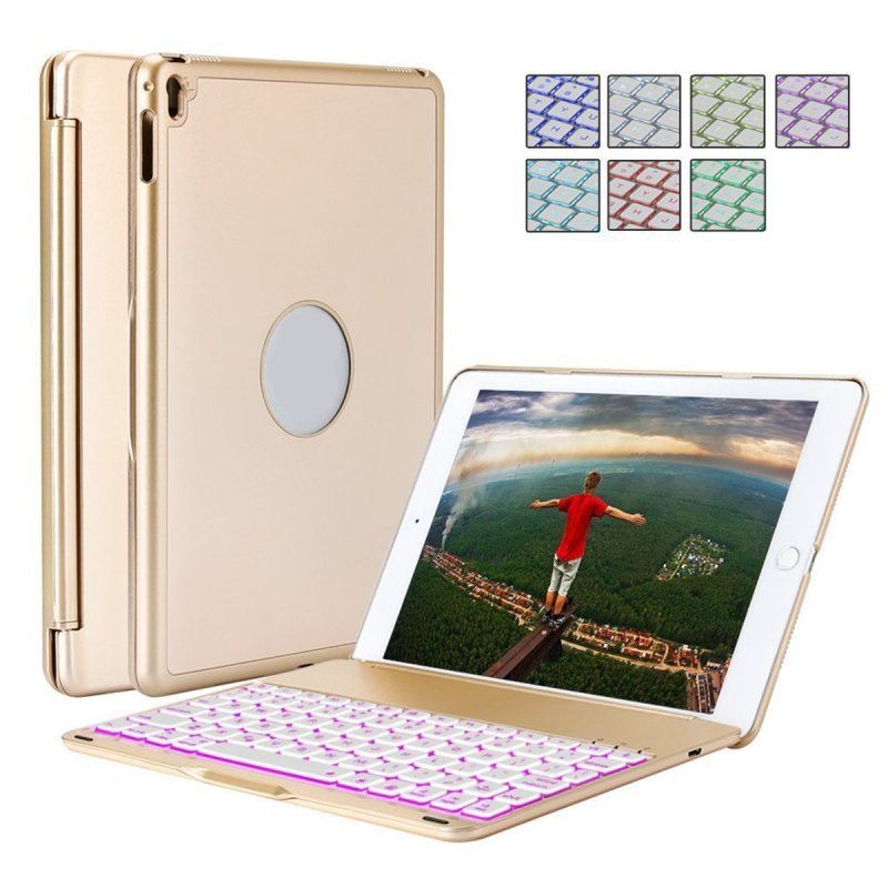 10.5inch Wireless Bluetooth Keyboard for iPad Pro 10.5/ iPad Air3 Colorful Backlit Gold