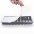 10 Cavities Ice Cube Tray With High Permeability Silica Gel Cover Ice  Maker Gray