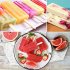 10 Cells Ice Cream Popsicle Frozen Mold Silicone Ice Cream Lolly Maker Mould Ice Tray with Cover Lid red