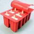 10 Cells Ice Cream Popsicle Frozen Mold Silicone Ice Cream Lolly Maker Mould Ice Tray with Cover Lid Pink