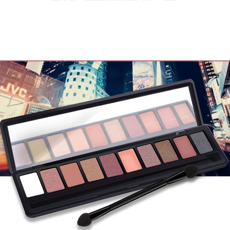 10 Colors Pearl Matte Professional Eyeshadow Palette Long-lasting Natural 2#