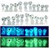 10 Halloween Luminous Alien Ornament Glow In Dark Resin Crafts For Micro Landscape Garden Decoration Blue light