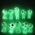 10 Halloween Luminous Alien Ornament Glow In Dark Resin Crafts For Micro Landscape Garden Decoration green light