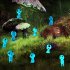 10 Halloween Luminous Alien Ornament Glow In Dark Resin Crafts For Micro Landscape Garden Decoration Blue light