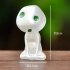 10 Halloween Luminous Alien Ornament Glow In Dark Resin Crafts For Micro Landscape Garden Decoration Blue light