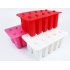 10 Holes Silicone Mold Homemade DIY Ice sucker Mould for Ice Cream Chocolate red