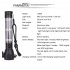 10 In 1 Multi Function Flash Light  USB Rechargeable Solar Powered Flashlight With Glass Breaker Seatbelt Cutter  7 Modes Flashlight Camping Lights black