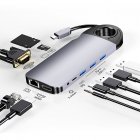 10 In 1 USB C Hub Docking Station Laptop Docking Station Dual Monitor USB C Hub Dock For Laptops Smart Phones Monitor 10 in 1