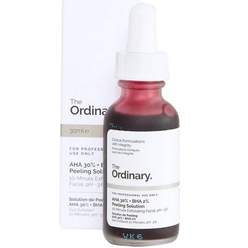 10-Minute Exfoliating Face The Ordinary AHA 30% + BHA 2% Peeling Solution 30ml Red wine_30ml