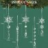 10 PCs Christmas Tree Decoration Crystal Ornaments Hanging Acrylic Snowflake Icicle Ornaments For Christmas Tree Winter New Year Party as shown in the picture