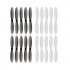 10 Pairs KINGKONG   LDARC 56mm 1 0mm Hole 2 blade Propeller for RC Drone FPV Racing Black   white