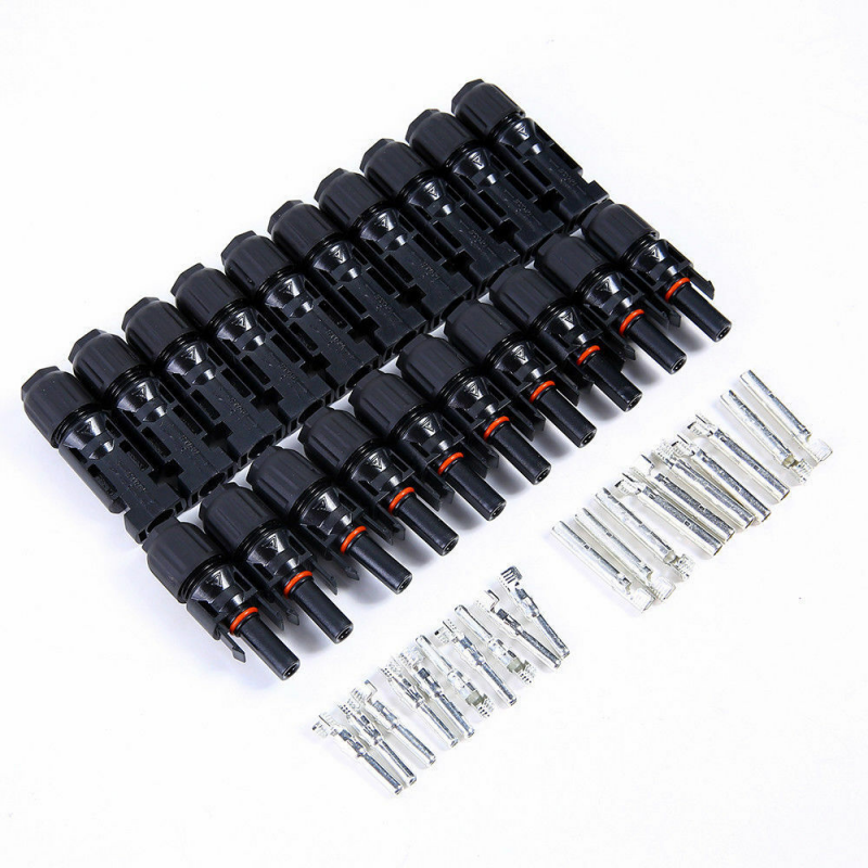 10 Pairs MC4 30A Male Female M/F Wire PV Cable Connector Set Solar Panel 10 piece set
