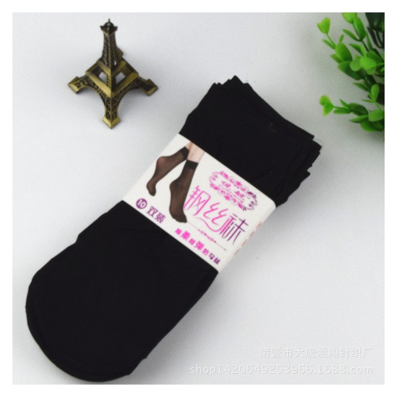 10 Pairs Women Ankle High Sheer Socks Breathable Sweat-absorbing Solid Color Hosiery Socks For Summer black One size
